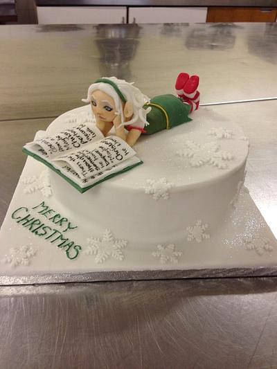 Elf reading "how the grinch stole christmas"  - Cake by Toots Sweet