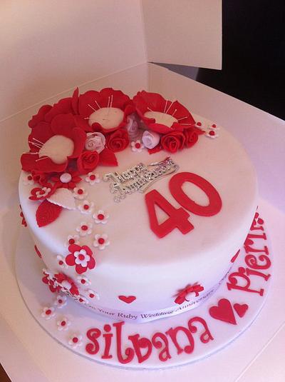 Ruby anniversary cake - Cake by Madd for Cake