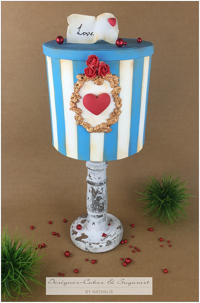 Vintage Box - Proposal Cake - Cake by Designer-Cakes & Sugarart by Nathalie