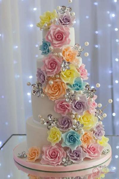 A Cascade of Roses  - Cake by The Buttercream Pantry