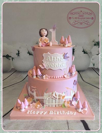 Little doll and garden cake - Cake by Teraza @ T's all occasion cakes