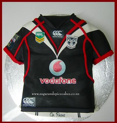 NZ Warriors Rugby Jersey Cake - Cake by Mel_SugarandSpiceCakes