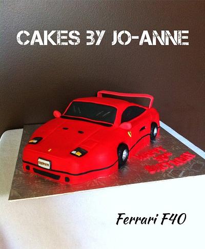 Red Ferrari F40 - Cake by Cakes by Jo-Anne