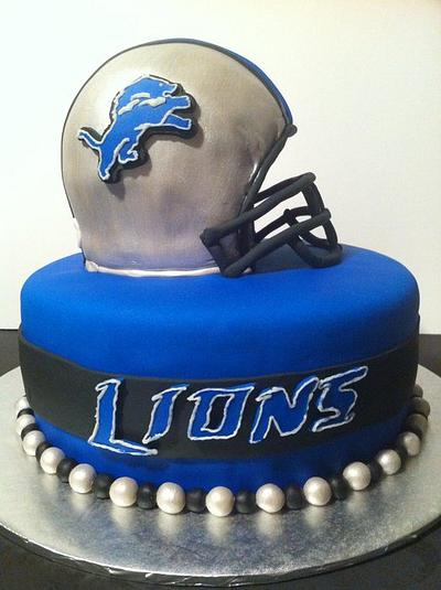 Lions Football Cake - Cake by Nikki Belleperche