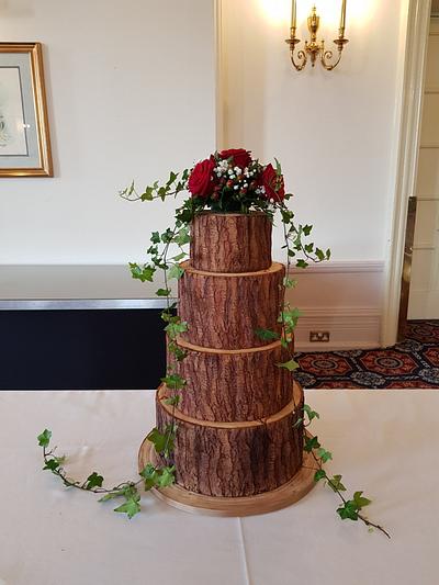 Woodland Wedding Cake with Reveal - Cake by The Snowdrop Cakery