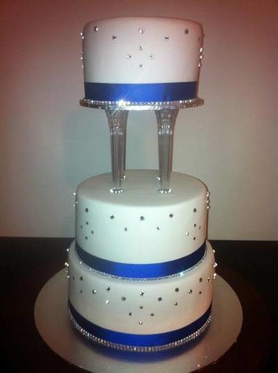 3 Tier diamond wedding cake - Cake by T cAkEs