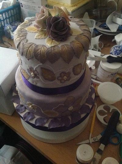 2 tier anniversary cake - Cake by Shollybakes
