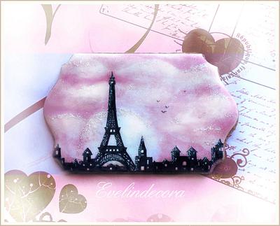 Paris icing cookie - Cake by Evelindecora