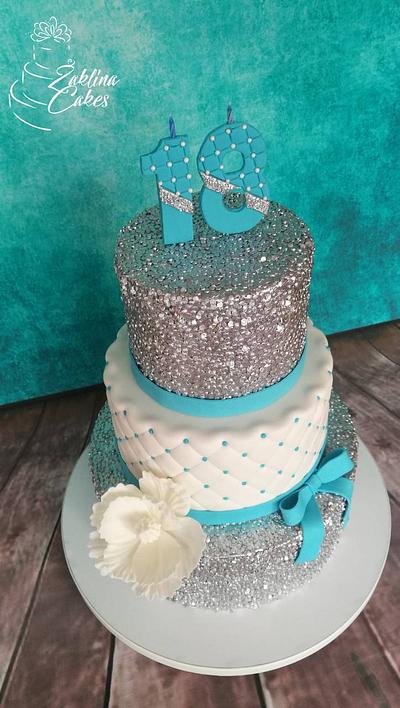 Silver blue cake - Cake by Zaklina