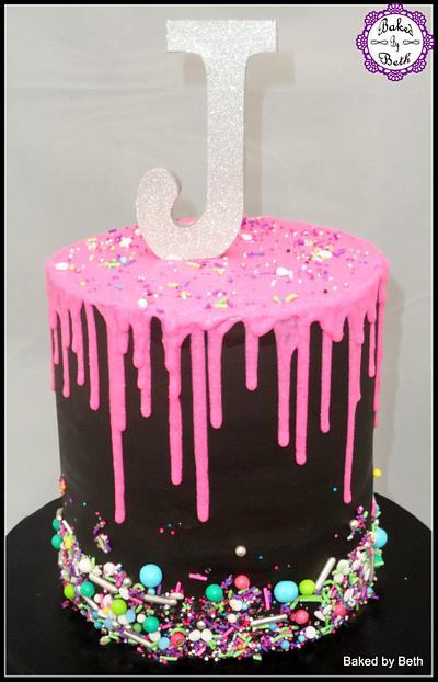 Neon Drip Cake - Cake by BakedbyBeth