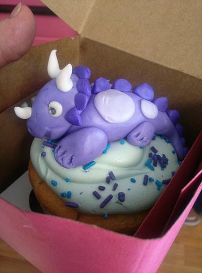 Purple Dinosaur Cake Topper - Cake by KarenCakes