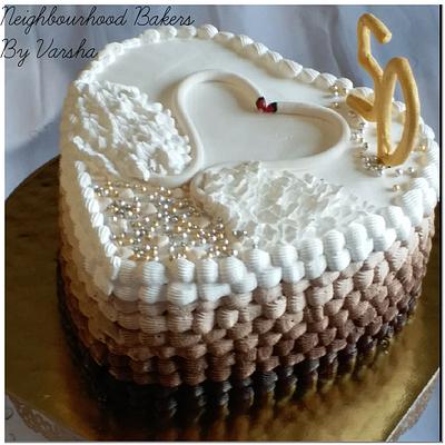 Golden jubilee cake - Cake by Varsha Bhargava