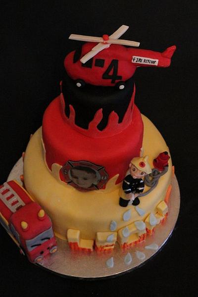 Fireman themed cake! - Cake by Sue
