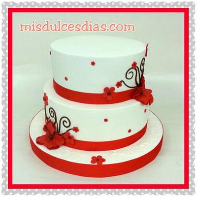 flowers cake - Cake by ROCIO ( Mis dulces dias )