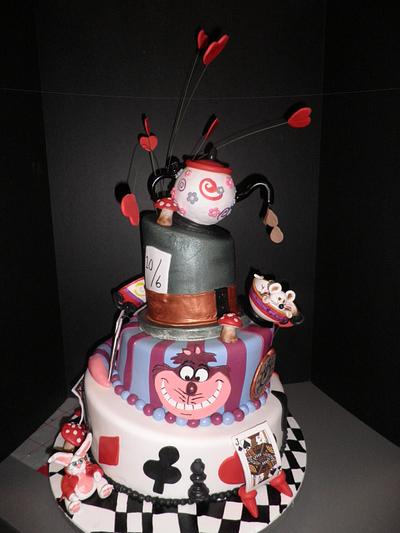 Mad Hatter Tea Party - Cake by SayitWithCakeCo