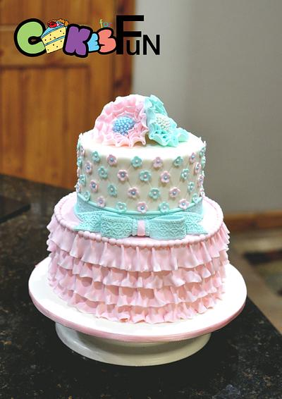 Ruffles and Flowers - Cake by Cakes For Fun