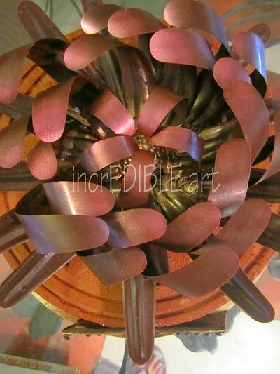 3 dimensional Chocolate flower - Cake by Rumana Jaseel