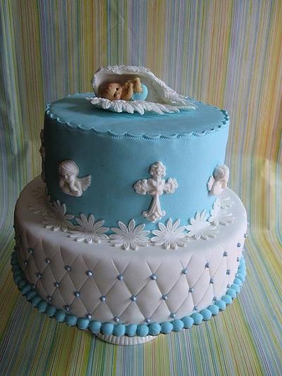 Cake for baptism with angels - Cake by Wanda