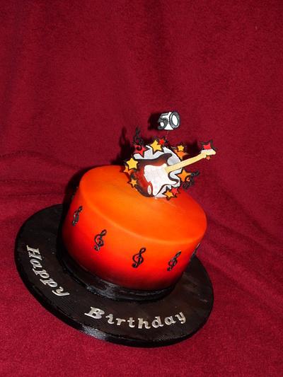 Fender Guitar Small Round Cake - Cake by emma