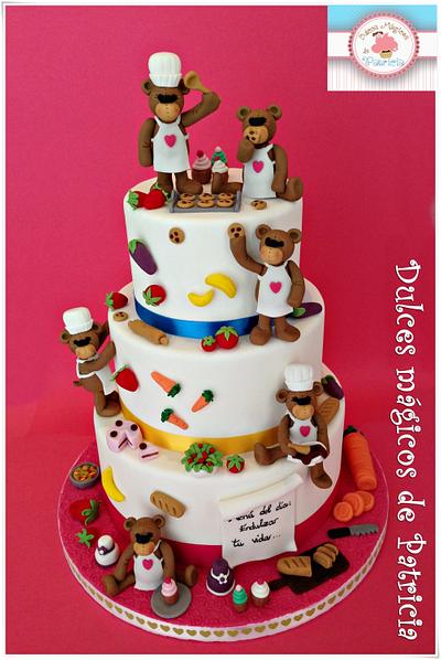 Teddy bear chef - Cake by Dulces Mágicos de Patricia