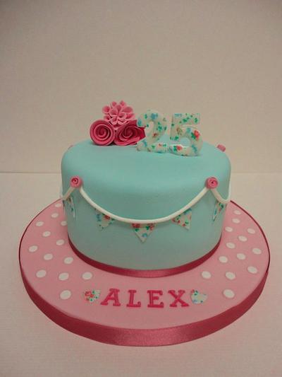 Cath kidston style birthday cake - Cake by Krumblies Wedding Cakes