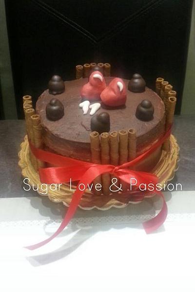 A simple chocolate anniversary cake  - Cake by Mary Ciaramella (Sugar Love & Passion)