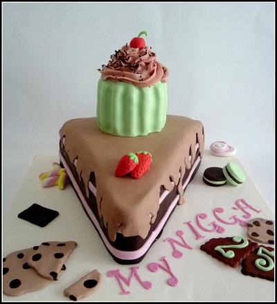 Cupcake cake fondant - Cake by Dulzura Extrema