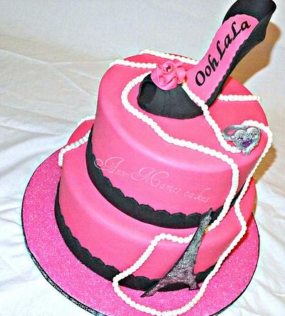 Pink and Black Paris Fashion cake - Cake by Ann-Marie Youngblood