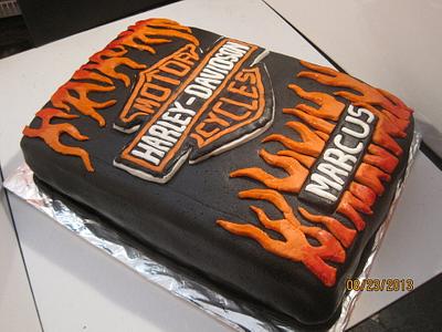 Harley Davidson birthday cake - Cake by valerie mercer