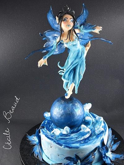 Blue Fairy, between land and sea - Cake by Cécile Beaud