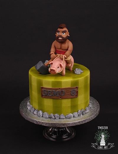 Clash royale hog rider cake - Cake by Twister Cake Art