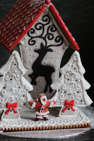 Reindeer gingerbread house - Cake by Sayitwithginger
