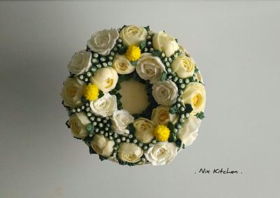 Floral Wreath - Cake by Nikita Mahmood