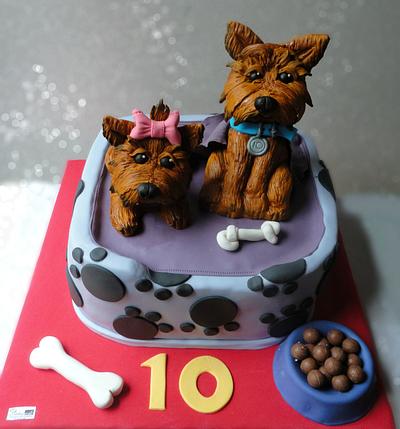 Yorkshire puppies - Cake by Paladarte El Salvador