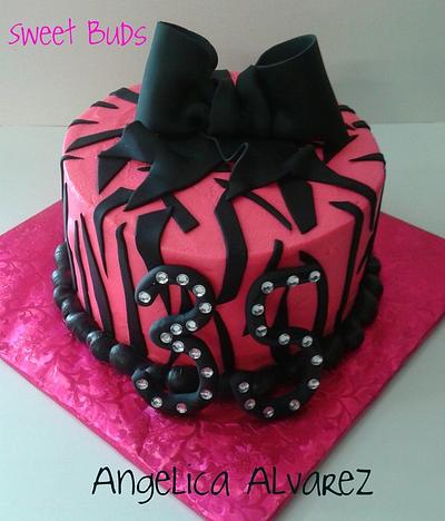 Zebra & Bling  - Cake by Angelica