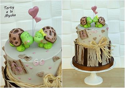 turtle in love  - Cake by Myska