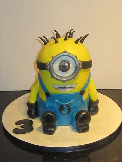 my first minion, (so excited) - Cake by d and k creative cakes