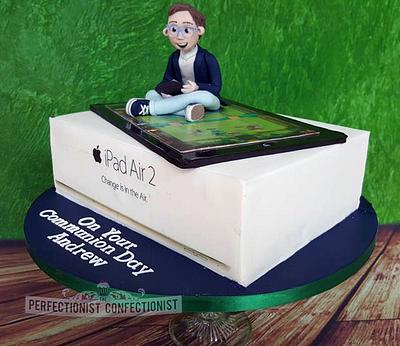 Andrew - iPad Communion Cake  - Cake by Niamh Geraghty, Perfectionist Confectionist