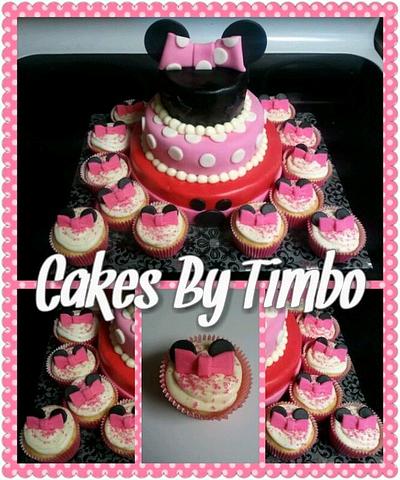 Minnie Mouse Cake and Cupcakes! - Cake by Timbo Sullivan