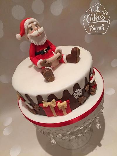 Christmas Santa - Cake by De-licious Cakes by Sarah