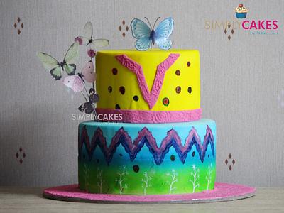 dress inspired colorful cake - Cake by NitikaJain