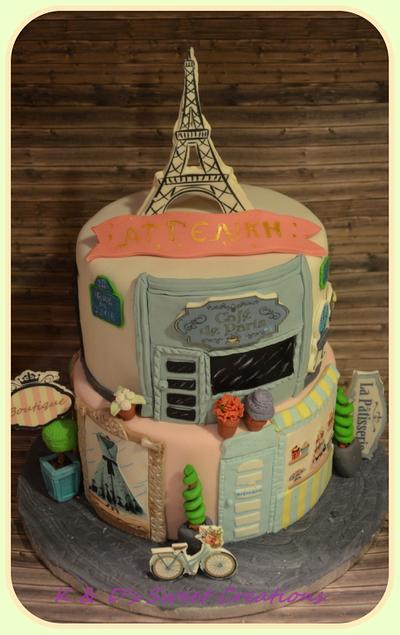 Paris birthday cake - Cake by Konstantina - K & D's Sweet Creations