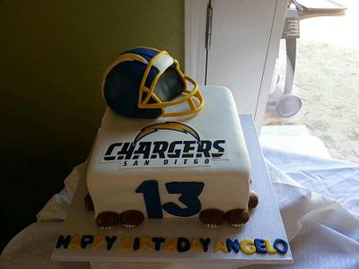 San Diego Chargers Cake  - Cake by Specialty Cakes by Steff