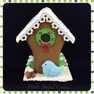 Gingerbread bird house - Cake by Vikki Joyful Cakes
