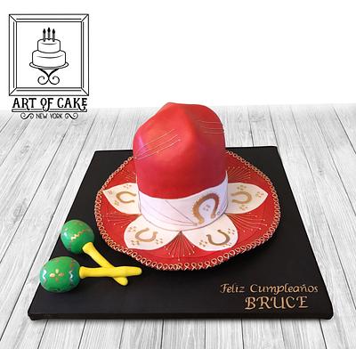 Red Sombrero Hat Cake - Cake by Akademia Tortu - Magda Kubiś