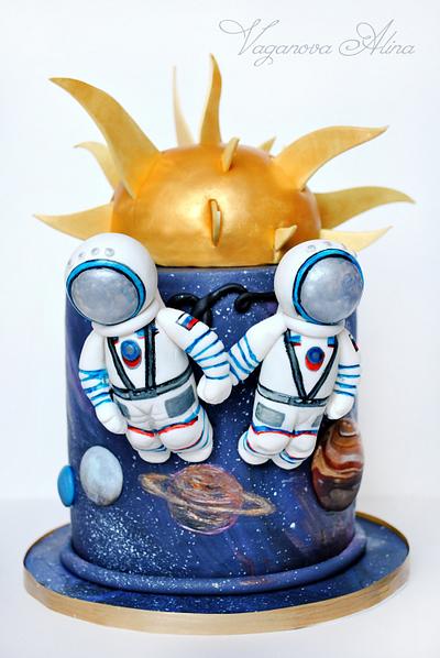 wedding cake on the space theme - Cake by Alina Vaganova