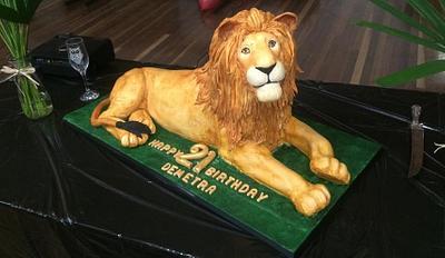 21ST LION CAKE - Cake by Koulas Cake Creations