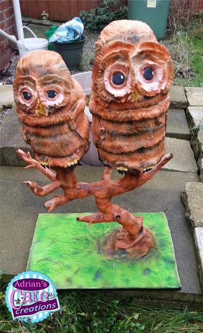 Owl repainted - Cake by realdealuk