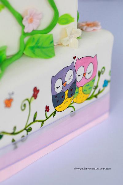 owls in love - Cake by ilaria pelucchi