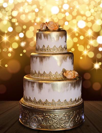 Golden Hand Brushed - Cake by MsTreatz